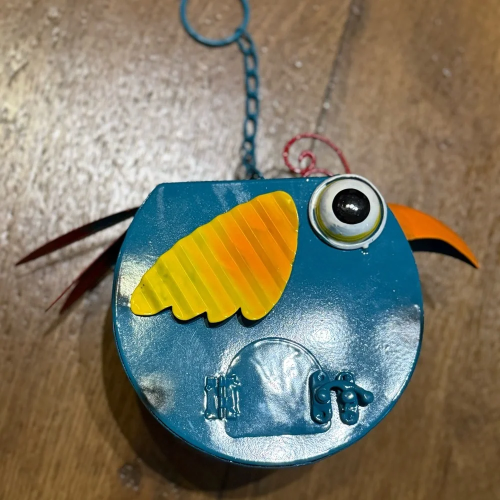 Colorful Metal Bird Feeder Home Decor